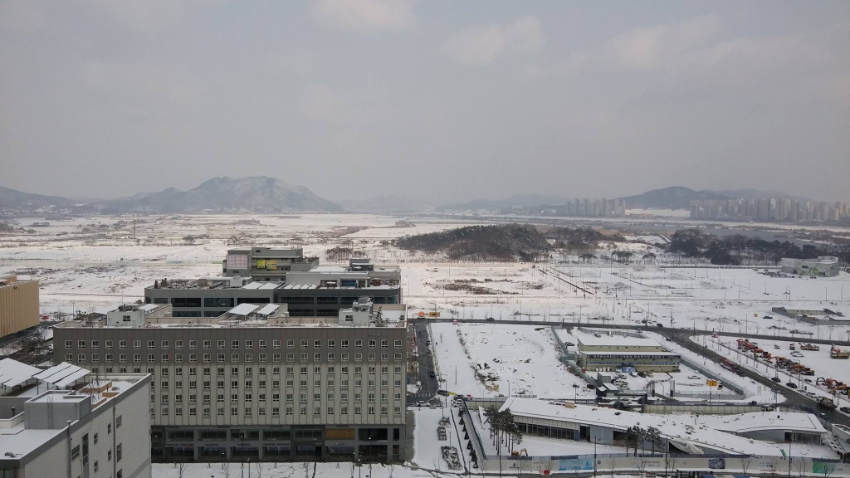 2017년 한솔동 첫마을 일원에서 촬영한 나성동 전경
